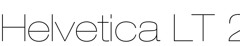 Helvetica LT 23 Ultra Light Extended Font Download Free